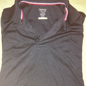 Black polo short sleeve shirt size L (10/12)